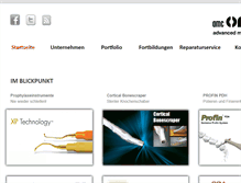 Tablet Screenshot of amc-oraltec.de